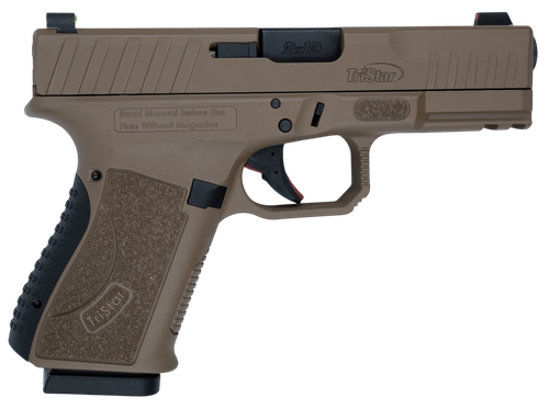 Tri-Star Apoc Pistol 85772, 9mm Luger, 4.02in, Textured Grips, Flat Dark Earth Cerakote Finish, 15 Rds