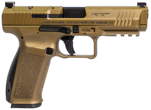 Canik Mete SFT Full Size Pistol HG5636BBN, 9mm, 4.46", Textured Grips, Burnt Bronze Finish, Optic Ready, Ambidextrous, 20 Rds