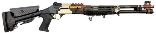 Orthos Arms Orthos Raider S4 Elite Alpine Semi-Auto Shotgun, 12 Gauge, 18.5", Fibertron LED Front Sight, Shock Force Recoil System, 6+1
