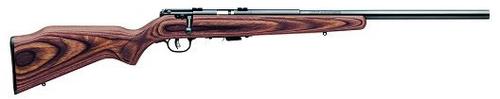 Savage MKIIBTVLSS Rimfire Left-Hand Rifle 25795, 22 Long Rifle, 21 in, Brown Lam/Thumb Hole Stock, Stainless Finish, 5 Rds