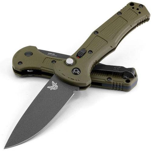 Benchmade Claymore Automatic Knife w/Plain Edge Drop Point Blade (9070BK-1)