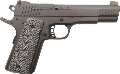 Rock Island Armory XT Magnum Target Pistol 56789, 22 Mag, 5in, Black G10 Grips, Black Parkerized Finish, 14 Rds