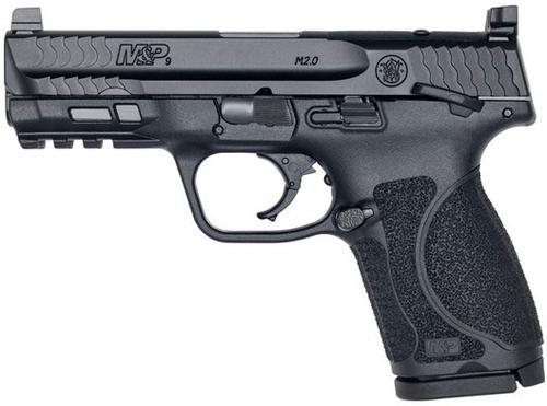Smith and Wesson M&P9 M2.0 Compact Optics Ready Pistol 13144, 9mm Luger, 4", Polymer Grips, Black Finish, 15 Rds