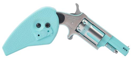 North American Mini-Revolver, 22 Magnum (WMR), 1 5/8", Folding Holster Grip, Iris Blue Finish, 5 Rd
