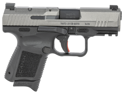 Canik TP9 Elite Sub-Compact Pistol HG6597TN, 9mm, 3.60", Black Polymer Grips, Tungsten Gray Slide, Optic Ready, 12 Rds