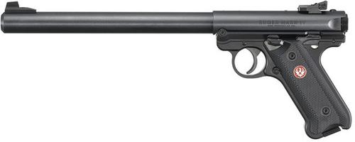 Ruger Mark IV Target Pistol 40173, 22 Long Rifle, 10 in, Black Syn Grip, Blue Steel Finish, 10 Rd, Adjustable Sights