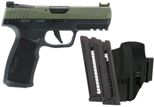 Sig P322 Pistol 322CTASMGRTACPAC, 22 LR, 4" Threaded Barrel, Polymer Grip, Moss Green Finish, Optic Ready, 20 rd