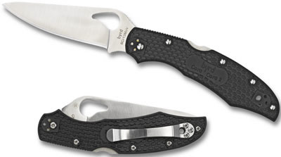 Spyderco Byrd Cara Cara Knife Drop Point Folding Knife w/Plain Edge (BY03PBK2)