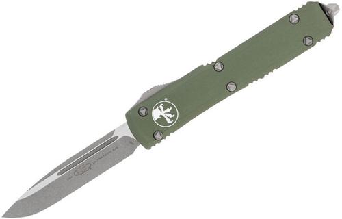 Microtech Ultratech Automatic Out The Front Knife, Single Edge Standard Apocalyptic Blade, OD Green Handle (121-10APOD)