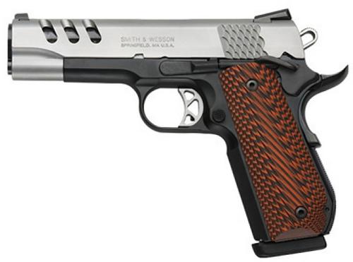 S&W 1911 Performance Center Pistol 170344, 45 ACP, 4.25", Custom Wood G10 Grips, Black Scandium Frame, 8 Rds