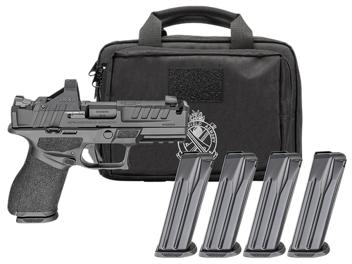 Springfield Echelon Comp Gear Pac Optic Ready Pistol EC9409BLCCOMPPAC, 9mm, 4in, Textured Grips, Black Finish, 10 Rds