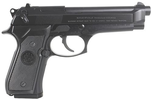 Beretta 92FS Semi-Auto Pistol JS92F300, 9mm, 4.9 in, Black Synthetic Grip, Black Finish, 10 Rd