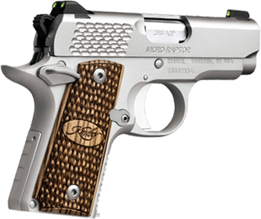 Kimber Micro Raptor Carry Pistol 3300084, 380 ACP, 2.75", Zebra Wood Grips, Stainless Finish, 6 Rd