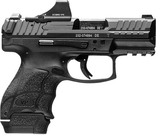 Heckler & Koch VP9SK Subcompact Pistol 81000804, 9mm Luger, 3.39", Black Steel Slide, Interchangeable Backstrap Grip, 15 Rds, SCS Optic