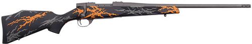 Weatherby Vanguard Compact Hunter Rifle VYH65CMR2B, 6.5 Creedmoor, 20", Black w/Gray & Orange Stock, Tungsten Gray Finish, 4 Rds
