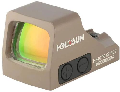Holosun HS407K X2 Red Dot Scope, 2x, FDE, 6 MOA Red Dot