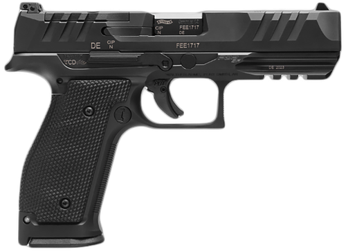 Walther PDP Steel Frame, Full Size Pistol, 2872285, 9mm, 4.50", Textured Wraparound Grips, Optic Ready, 18 Rds