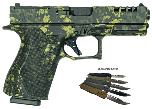 Great Lakes Striker Bundle Optic Ready Pistol GL19LBLKBUNDLE, 9mm, 4in, Lichen Black Cerakote Finish, 15 Rds