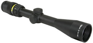 Trijicon Accupoint Rifle Scope TR201, 3x-9x, 40mm Obj, 1 in Tube Dia, Matte Black, Standard Duplexw/Dot Reticle