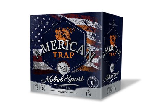 Nobel Sport American Trap Shotshells ANS27755, 12 Gauge, 2-3/4", 1 1/8 oz, 1265 fps, #7.5 Lead Shot, 25 Rds/box