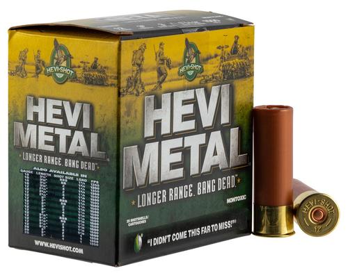 HEVI-Metal Longer Range Shotshells HS37504, 10 Gauge, 3-1/2", 1 3/4 oz, 1350 fps, #4 Steel Shot, 25 Rds/bx