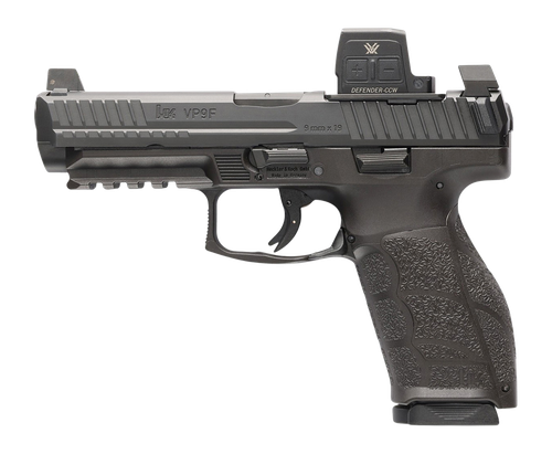 Heckler & Koch VP9A1 F w/Optic Pistol, 9mm, 4.53in, Textured Grips, Black Finish, 15 Rds