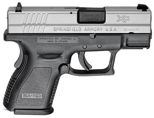 Springfield Pistol XD9821, 9mm, 3", Black Polymer Grips, Black Polymer Finish, 13/16 with X-Tension Rds