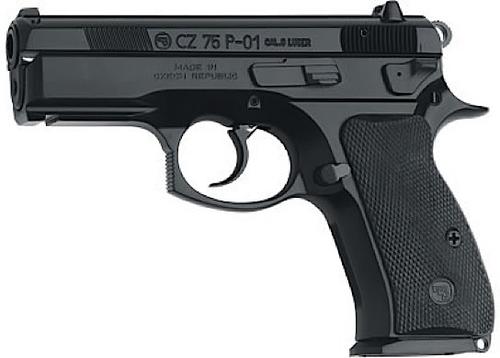 CZ P01 Semi-Auto Pistol 91199, 9mm, 3.8", Black Plastic Grip, Black Finish, 15 Rd