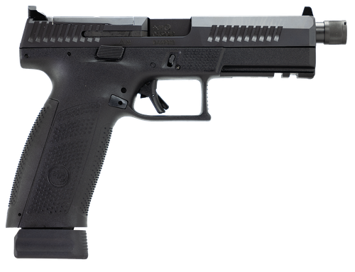 CZ-USA P-10 F Semi Auto Pistol 91556 , 9mm Luger, 5.1" Threaded, OR, Black Finish, 21 Rds