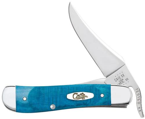 Case Caribbean Blue Bone Sawcut Jig RussLock Knife (25589)