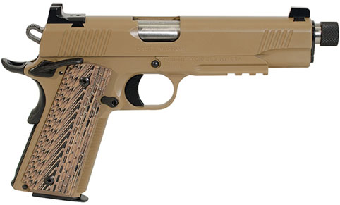 Kimber Desert Warrior (TFS) Pistol 3000237, 45 ACP,  5.5", G-10 Grips, Desert Tan Finish, 7 Rd