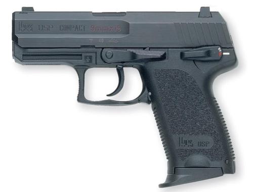 Heckler & Koch USP9 Compact DA/SA Pistol w/Safety 81000329, 9mm, 3.58 in, Polymer Grip, Blue Finish, 13 Rd
