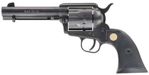 Chiappa 1873 Revolver CF340155, 22 Long Rifle, 4.75", Black Synthetic Grips, Black Finish, 10 Rds