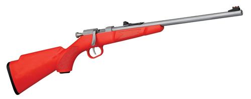 Henry Mini Bolt Rifle H005S, 22 Long Rifle, 16 1/4 in, Orange Synthetic Stock, Stainless Steel Finish