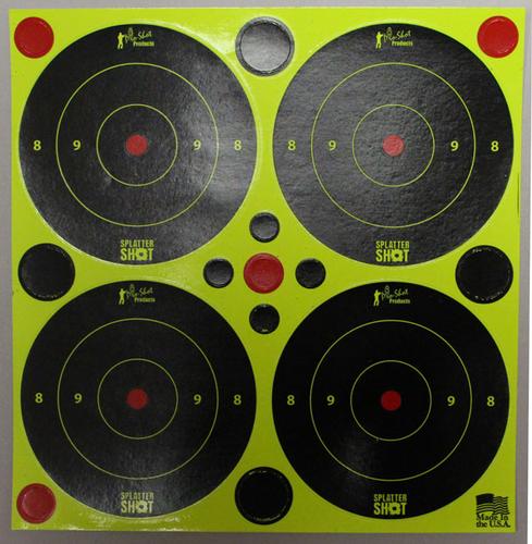 Pro Shot Products 3" Splatter Shot Green Bullseye Target, 48 Pack (3BGREEN48)