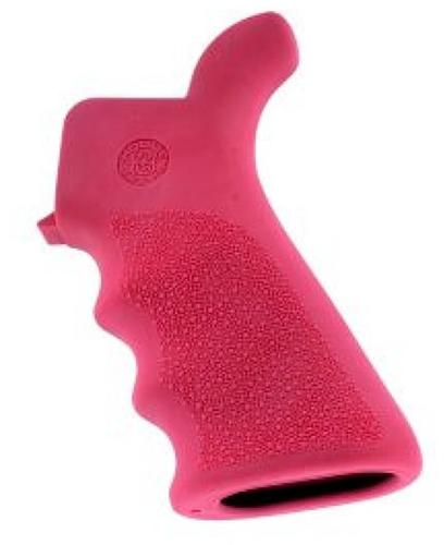 Hogue AR-15 Rubber Grip Beavertail w/Finger Grooves Matte Pink (15027)