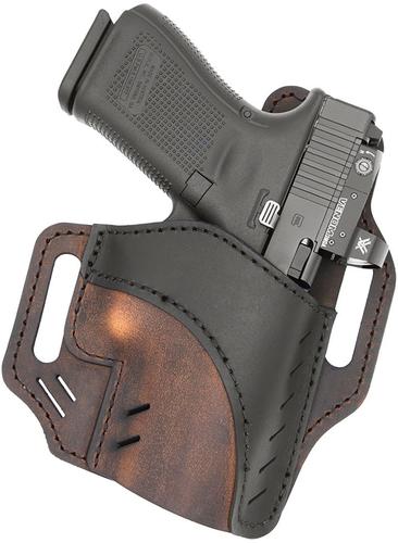 Versacarry Guardian OWB Holster, Horizon Design, Brown Base/Black Patch, Size 4 (UGH4BRN)