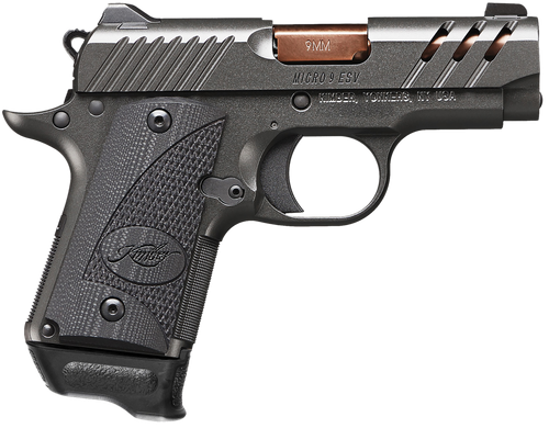 Kimber Micro 9 Bundle Pistol 3300254, 9mm, 3.15in, Black G10 Grips, Rose Copper Match Grade Barrel, Kimpro II Gray Finish, 7 Rds