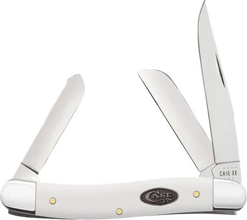 Case White Synthetic Medium Stockman Pocket Knife (63961)