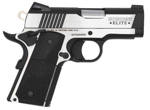 Colt Combat Elite Defender Pistol O7080CE, 45 ACP, 3", Black G10 Grips, Two-Tone Stainless Finish, 8 Rds