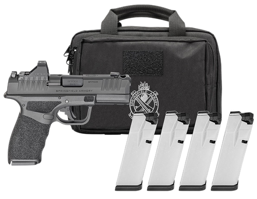 Springfield Hellcat Pro OSP Gear Pac *CA Compliant Optic Ready Pistol HCP9379BOSPCACOMPPAC, 9mm, 3.70in, Textured Grips, Black Finish, 10 Rds