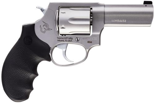 Taurus 856 Defender Revolver 285639NS, 38 Spl +P, 3.50", Black Hogue Rubber Grip, Matte Stainless Finish, 6 Rd