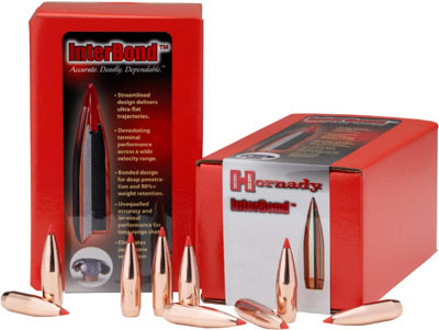 Hornady Rifle Bullet 7MM Caliber 154 Grain InterBond 100/Box (28309), Not Loaded