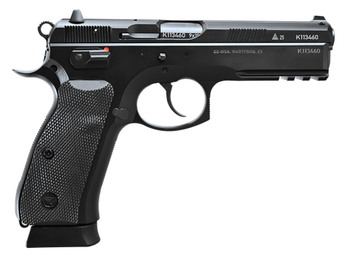 CZ 75 SP-01 50th Anniversary Elite Pistol 91214, 9mm, 4.60in, Black Rubber Grips, Black Polycoat Finish, 19 Rds