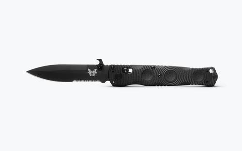 Benchmade Mini SOCP Folding Knife w/Partially Serrated Edge Spear Point Blade