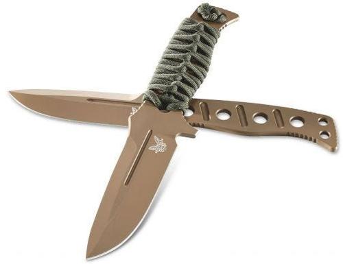 Benchmade Adamas Fixed Knife w/Stainless Steel Black Drop Point Blade, Flat Earth (375FE-1)