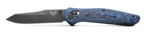 Benchmade Osborne Folding Knife w/DLC Battlewash Reverse Tanto Blade, Fatcarbon Arctic Storm Handle (940BK-2404)