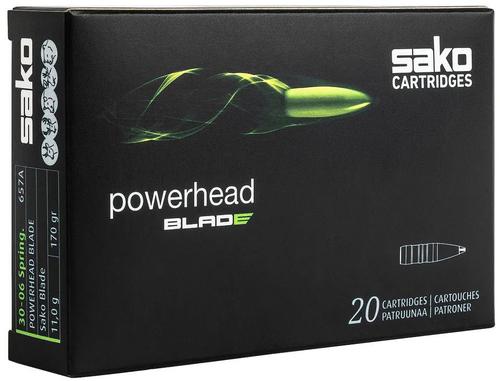 Sako Powerhead Blade Rifle Ammunition C631657aSA10X, 30-06 Springfield, Lead Free Polymer Tip, 170 GR, 2822 fps, 20 Rd/bx