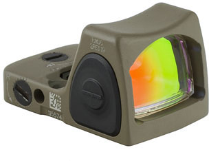 Trijicon RMR Type 2 Ruggedized Miniature Reflex Sight RM06-C-700696, 1x, Adjustable LED, Red Dot, 3.25 MOA, FDE