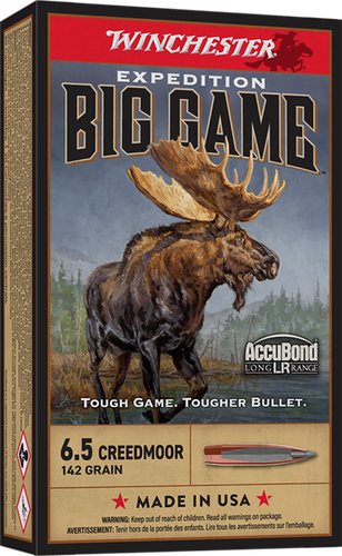 Winchester Expedition Big Game Rifle Ammunition S65LR, 6.5 Creedmoor, AccuBond, 142 GR, 20 Rd/Bx